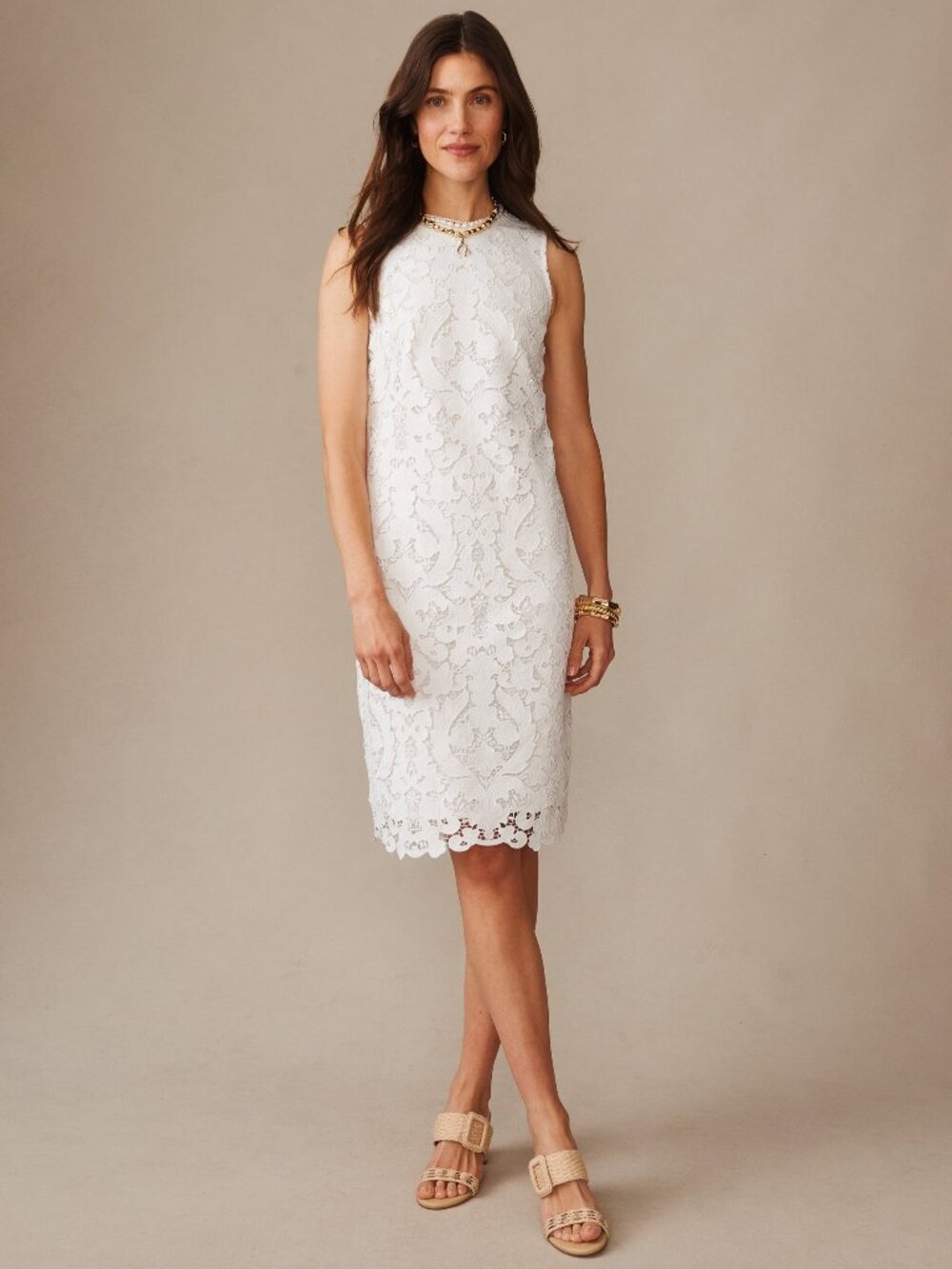 J McLaughlin Olivia Lace Dress - Off White NEW